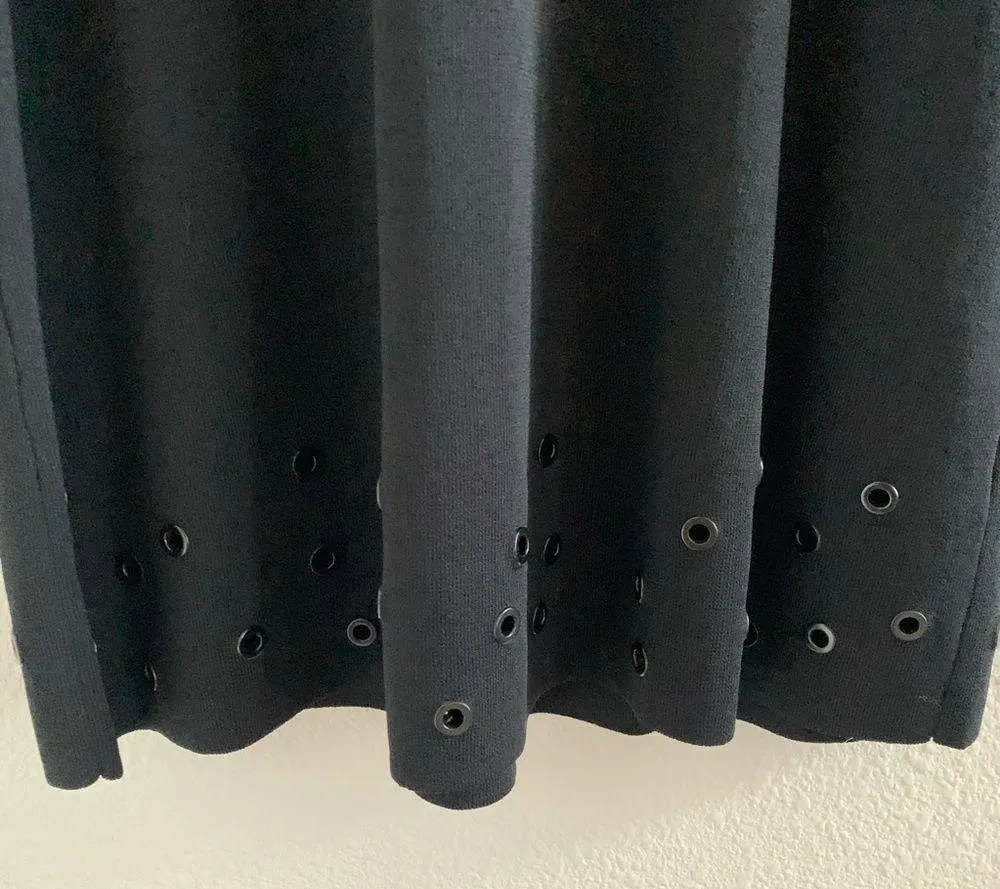 LINE The Label Black Grommet Dress Double Strap Little Black Dress Classic Med - Image 5