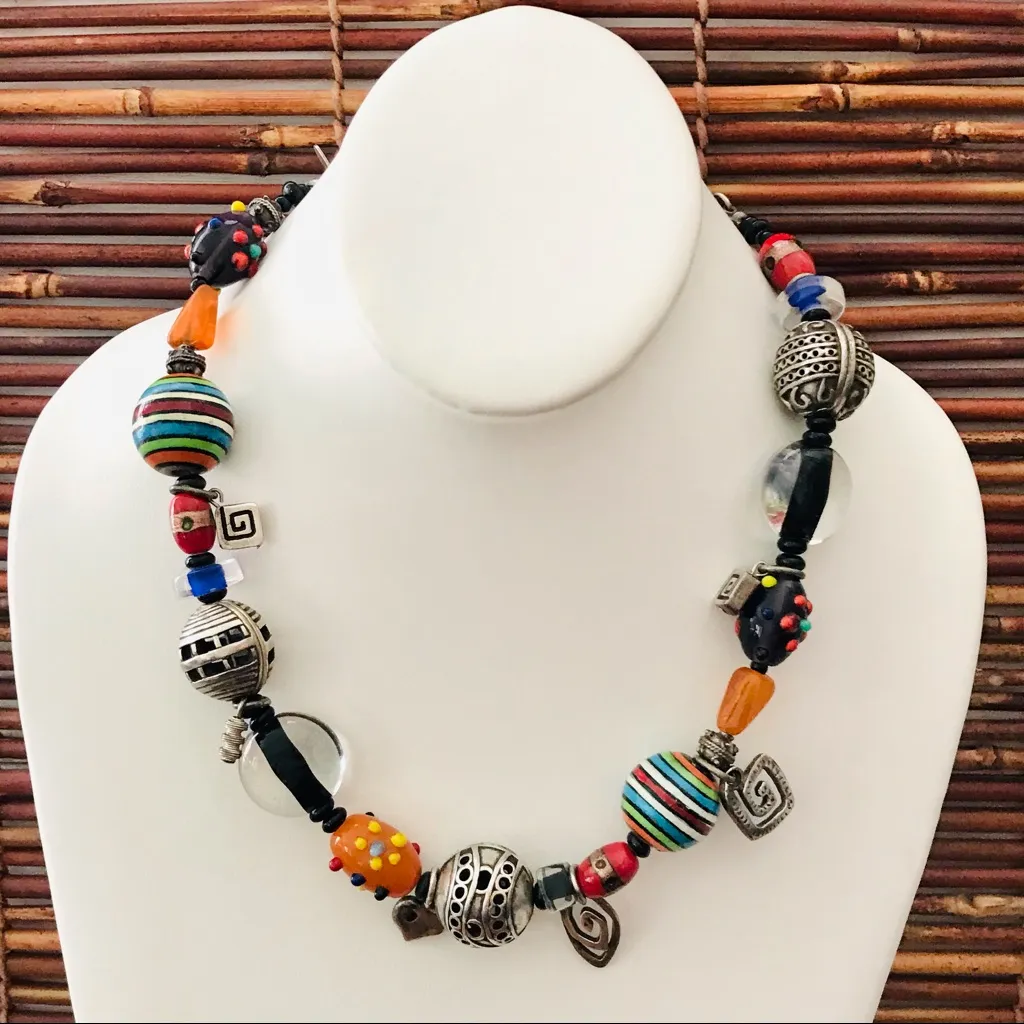 Chico's Fun Colorful Large Bead Necklace - Image 2