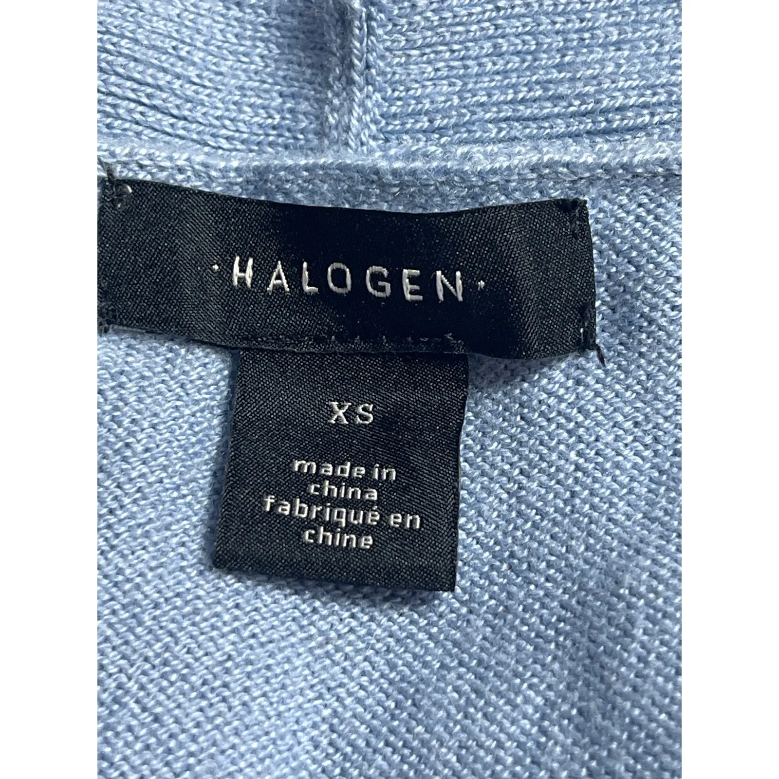 Halogen Women's Blue Long Sleeve Open Pocket Longline Cardigan Sweater Top XS - Image 3