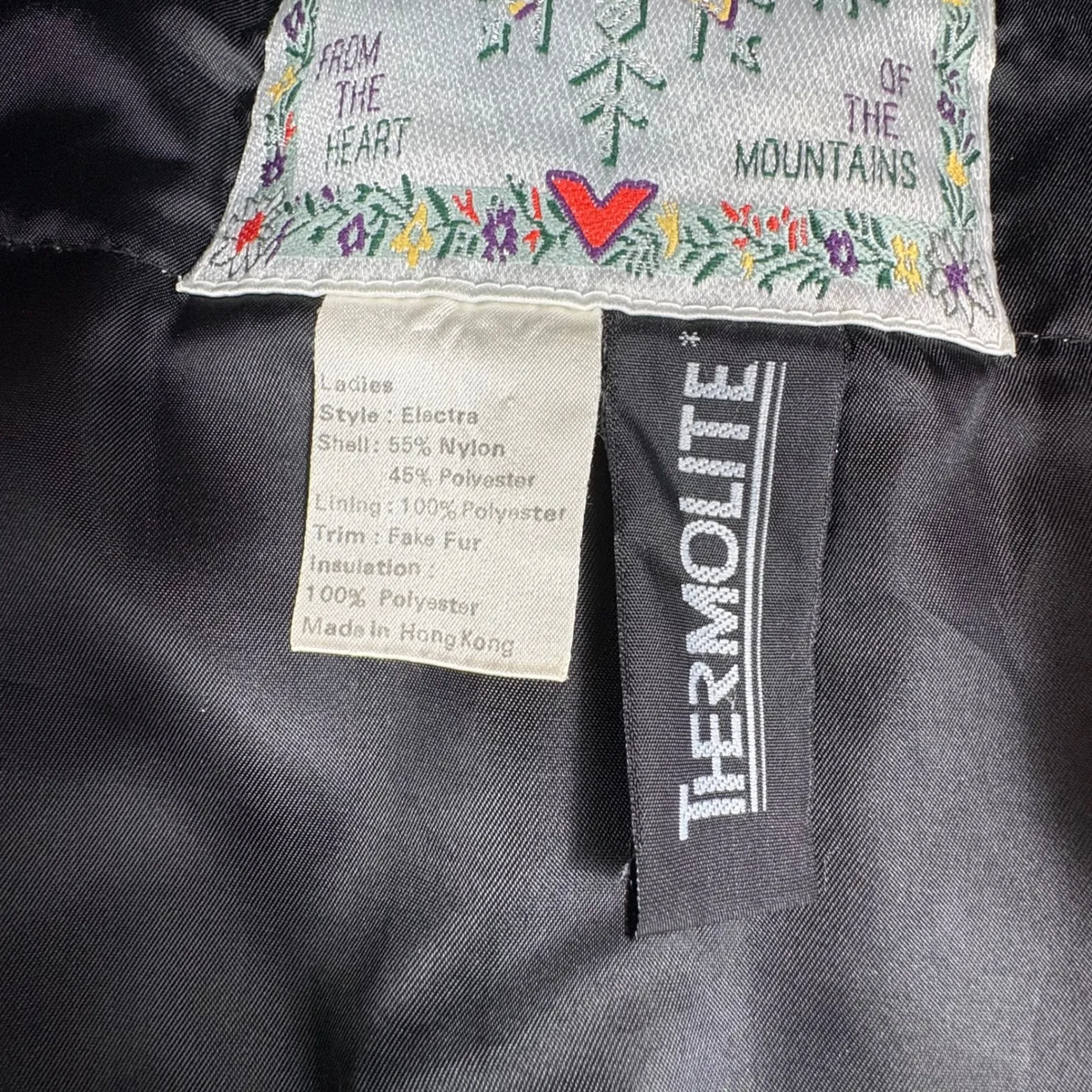 Obermeyer Women Vtg Ski Jacket Hooded Pink Purple Metallic Paisley Full Zip Sz L - Image 10