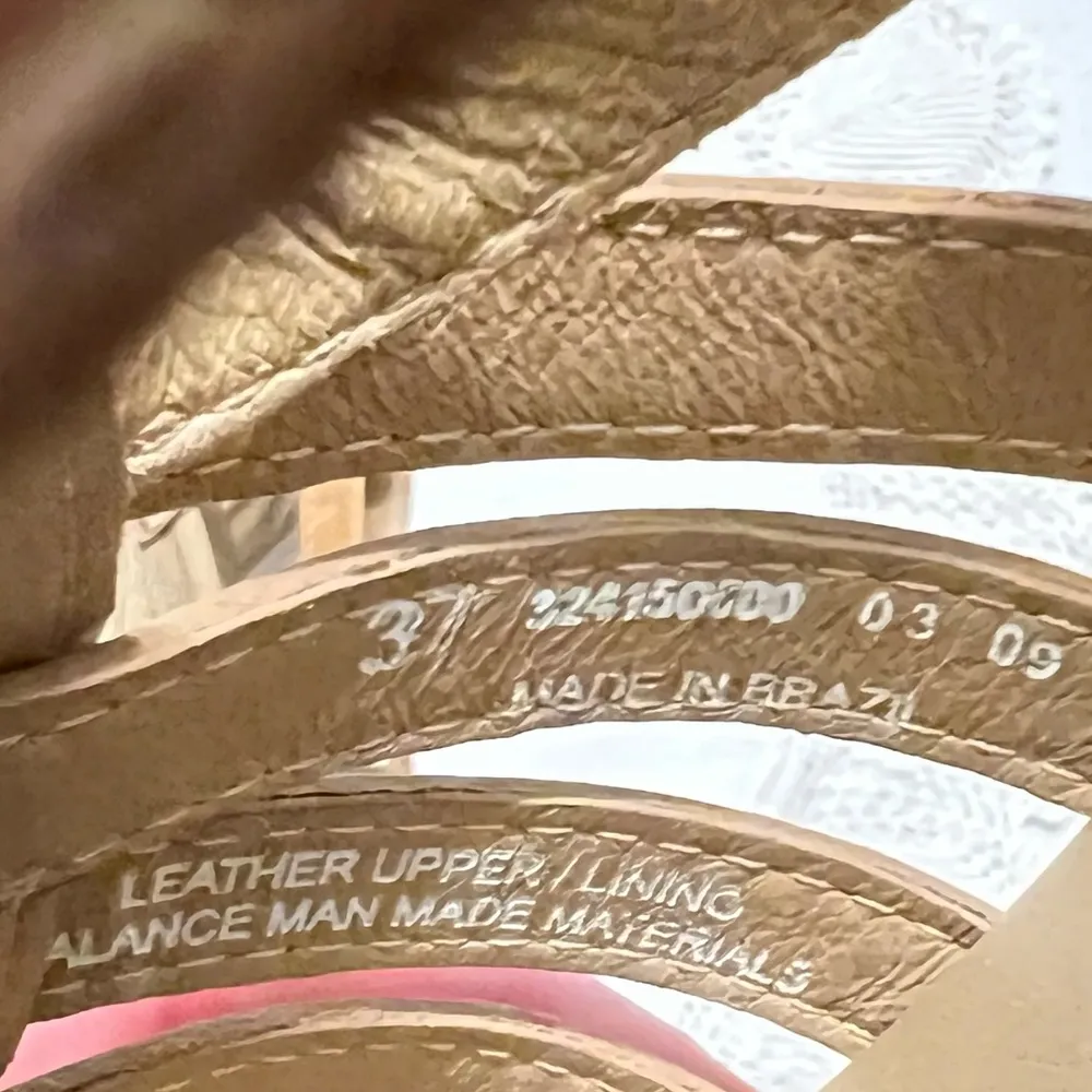 Dansko Leather Strappy Sandals Women’s EU 37 US 6.5/7 Light Brown Open Toe - Image 12