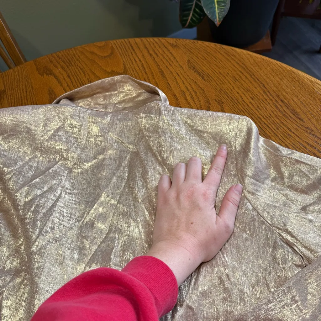 12th Tribe Waldorf Gold Shimmer Blazer Size Medium NWT - Image 5