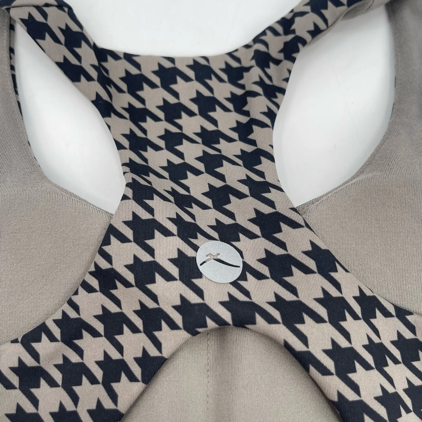 GOTTEX Sports Bra Size Extra Small Houndstooth NWT Black Athletic Gym Fitness - Image 12