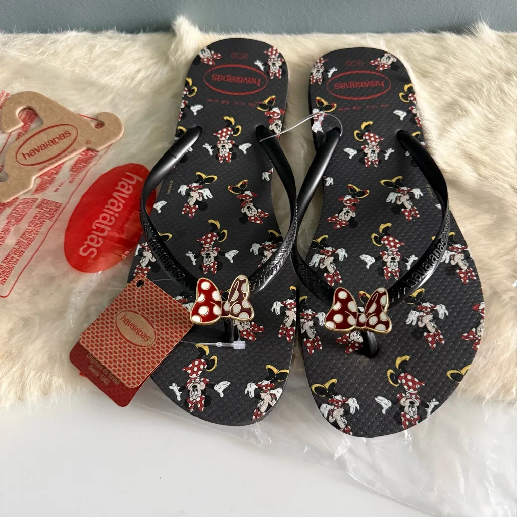 Disney Parks Havaianas Minnie Mouse Flip Flops - Image 10