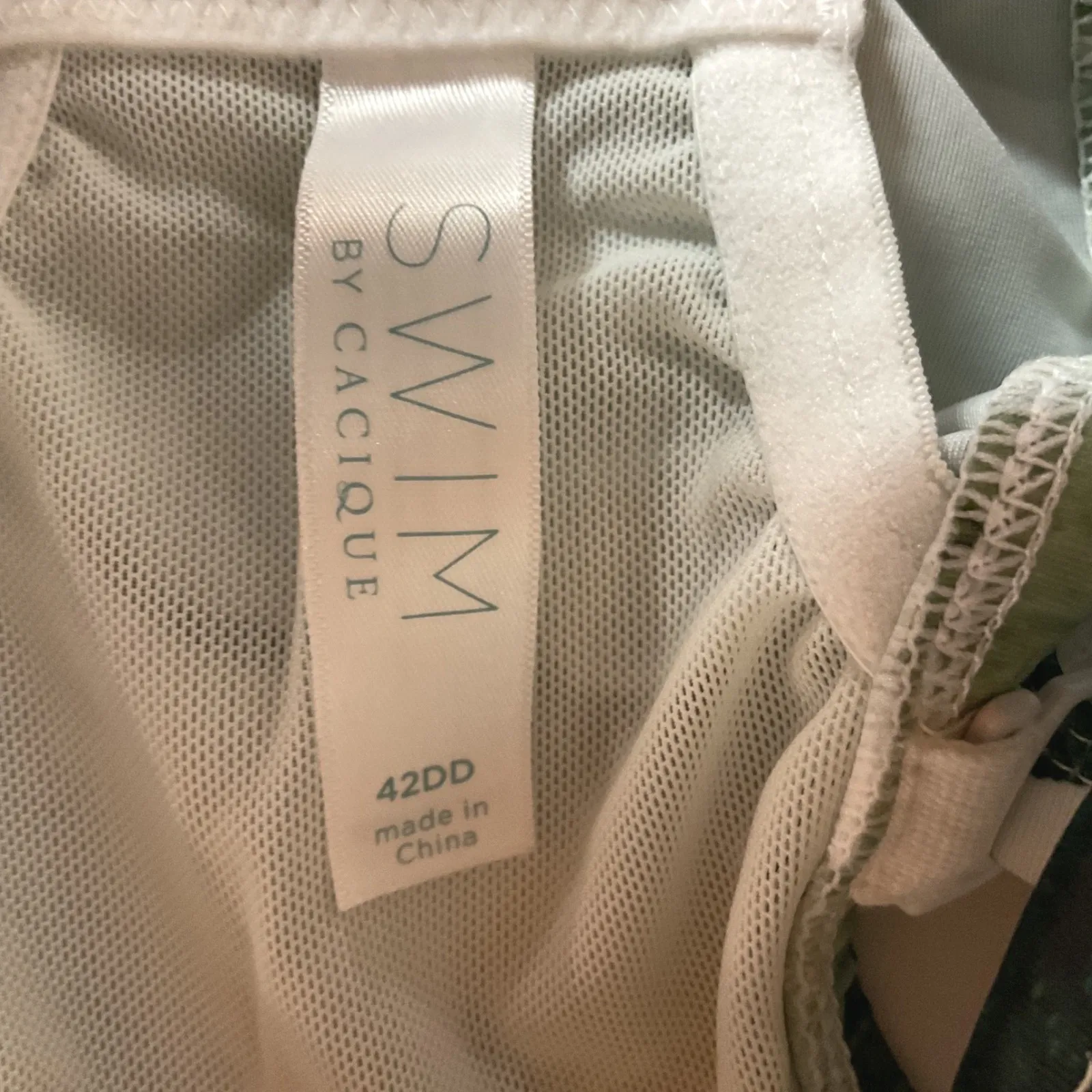 Swim By Cacique Women's Longline Underwire Tie Front Swim Bikini Top Size 42DD Green - Image 7