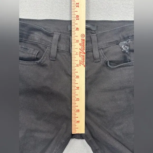 Flying Monkey Size 24 Jet‎ Black Mid Rise Skinny Jeans Jeggings Distressed - Image 15