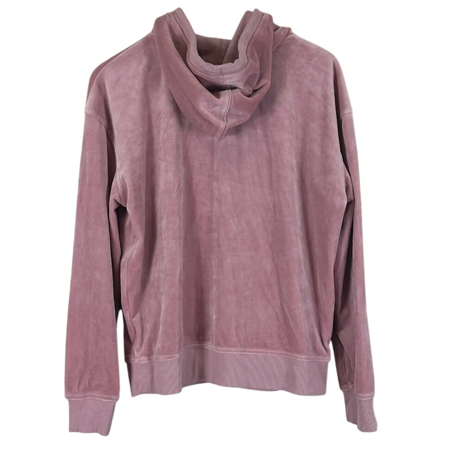 Champion Velvet Hoodie Womens M Pink Pullover Funnel Neck Soft Casual Loungewear - Image 3