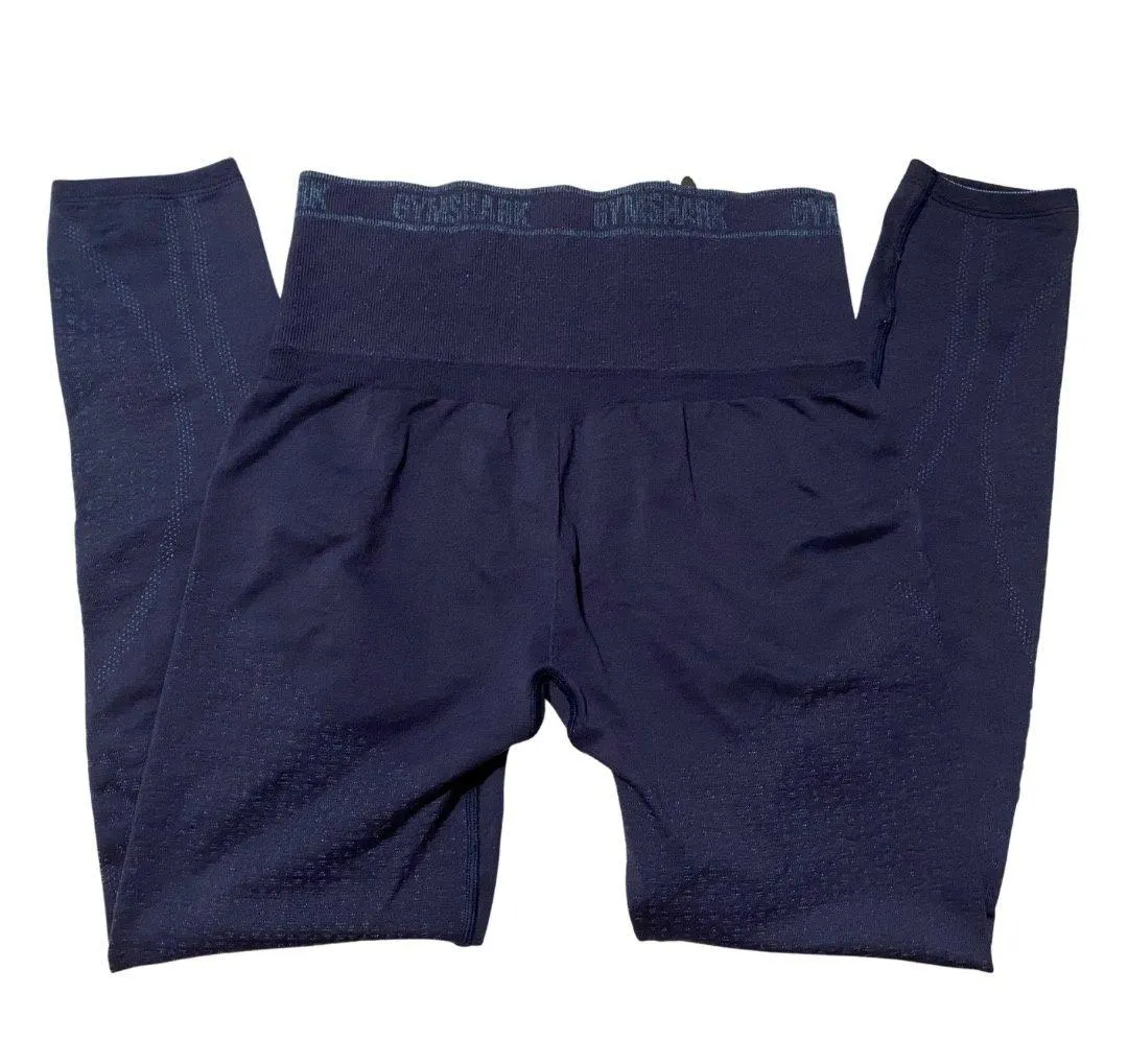 Seamless High Rise Leggings 22” Blue Size Medium *See Measurements* - Image 2