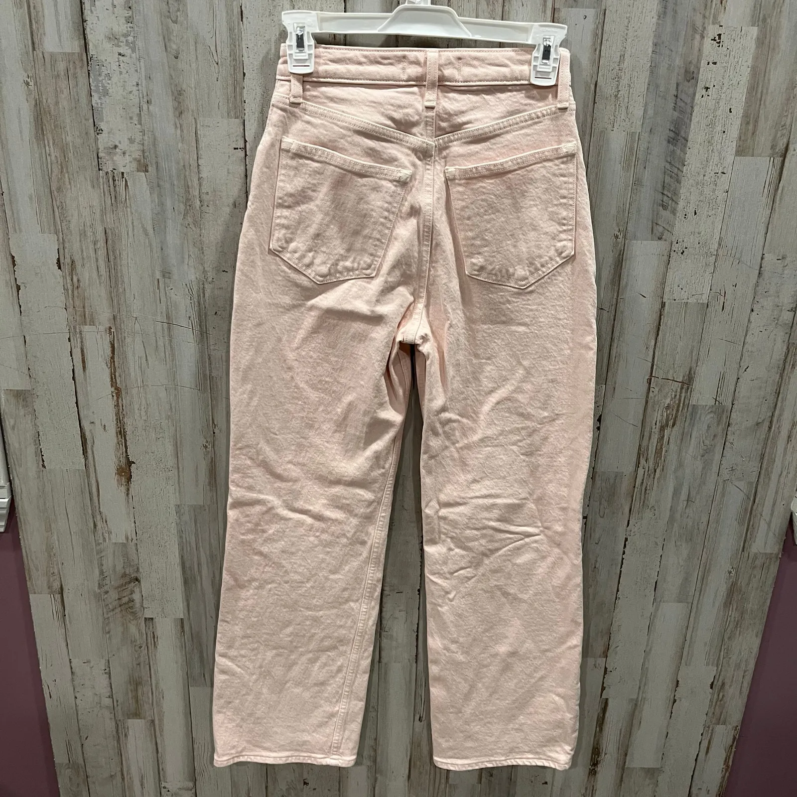 Abercrombie & Fitch Pink Curve Love 90s Relaxed Jean High Rise Size 00/24 SHORT - Image 5