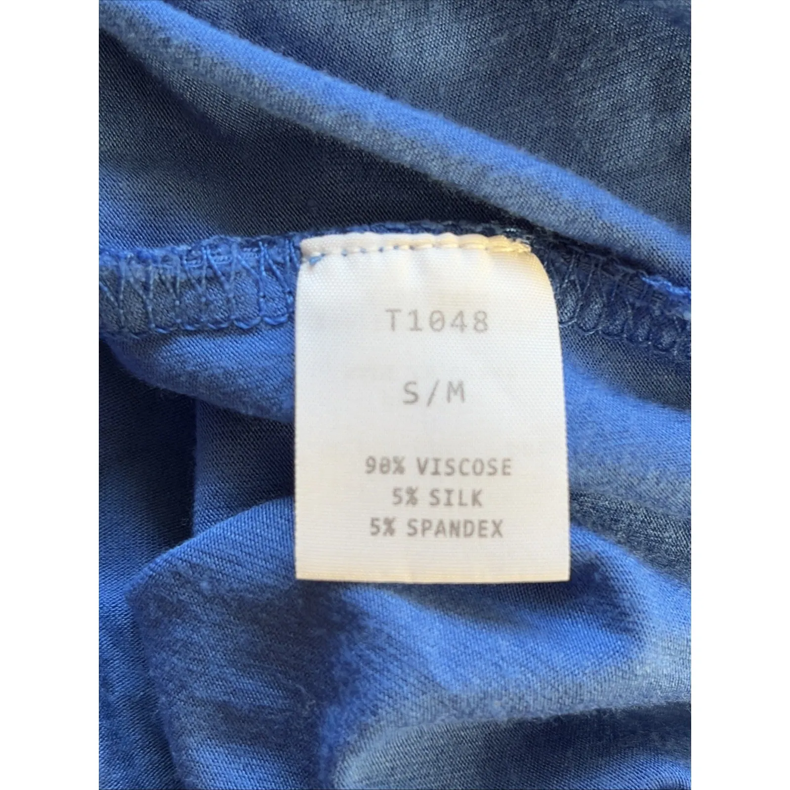 Kerisma Blue Dolman Sleeve Oversized Pocket Tee Shirt Stretch Blouse Top S/M - Image 7