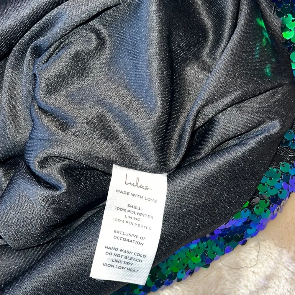 Lulu's Emerald Sequin Mini Dress‎ - Image 8