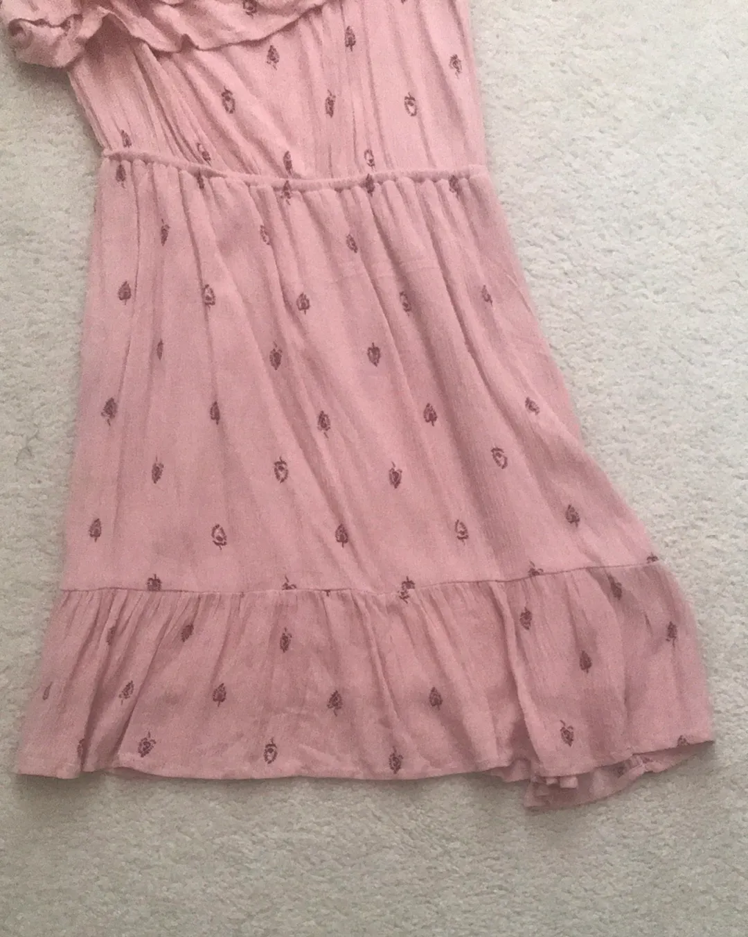 Mossimo Supply Co Light Pink Print One-Shoulder Dress (NWOT) - Image 3