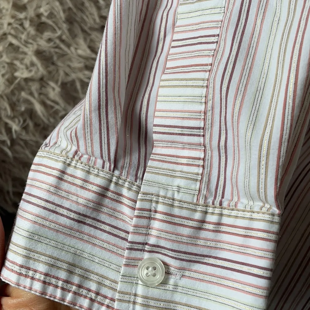 APOSTROPHE STRETCH Button Down Shirt Size S (6-8) - Image 3