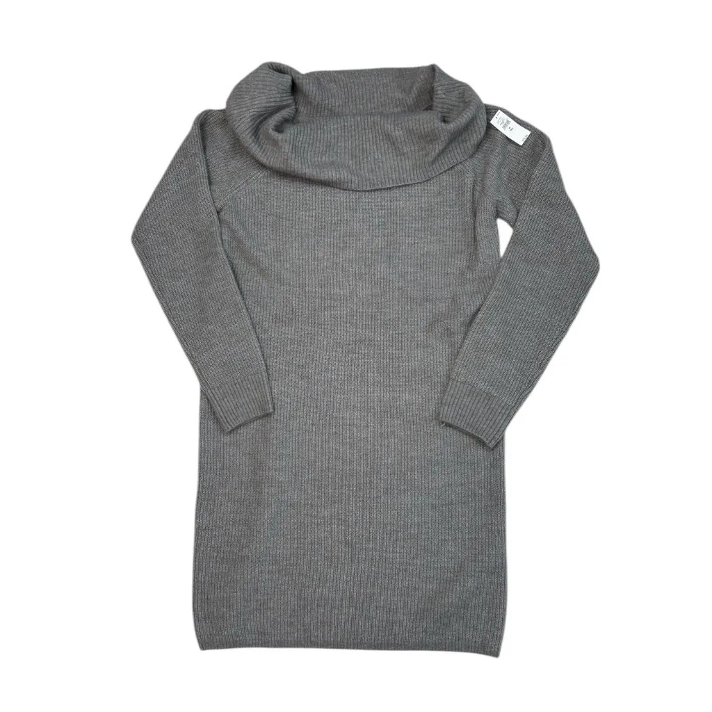 *New GAP Knit Sweater Dress Womens MTall Gray Cowl Neck Neutral Classic Office - Image 2