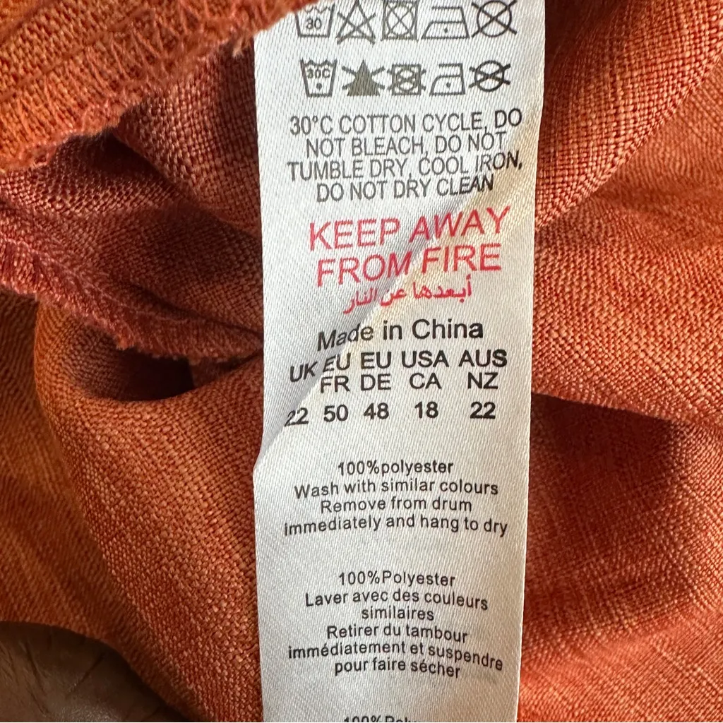 NWT PrettyLittleThing Midi Dress Womens 18 Rust Strapless Slit Event Sexy Boho - Image 7