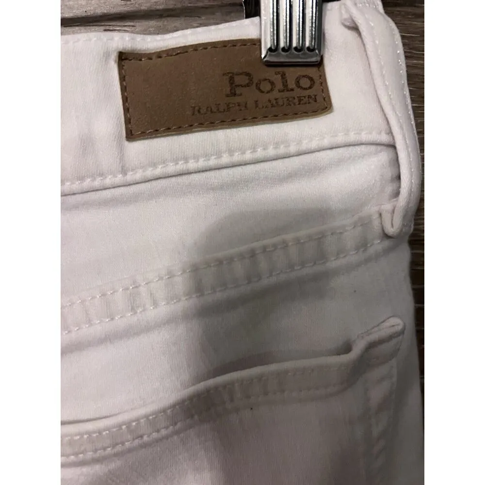 Polo Jeans Ralph Lauren Jeans Skinny Pants Womens Sz 30 White Khaki Denim - Image 8
