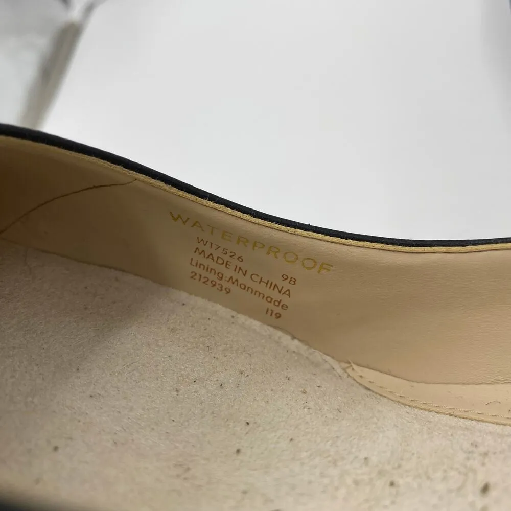 Cole Haan Women Black Leather Waterproof Marta Wedge Heel Size 9B - Image 7