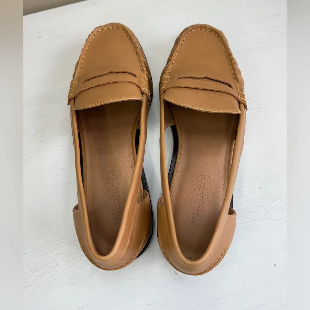 Madewell NWOB Nye Cut Out Leather Loafers Sz 10 - Image 8
