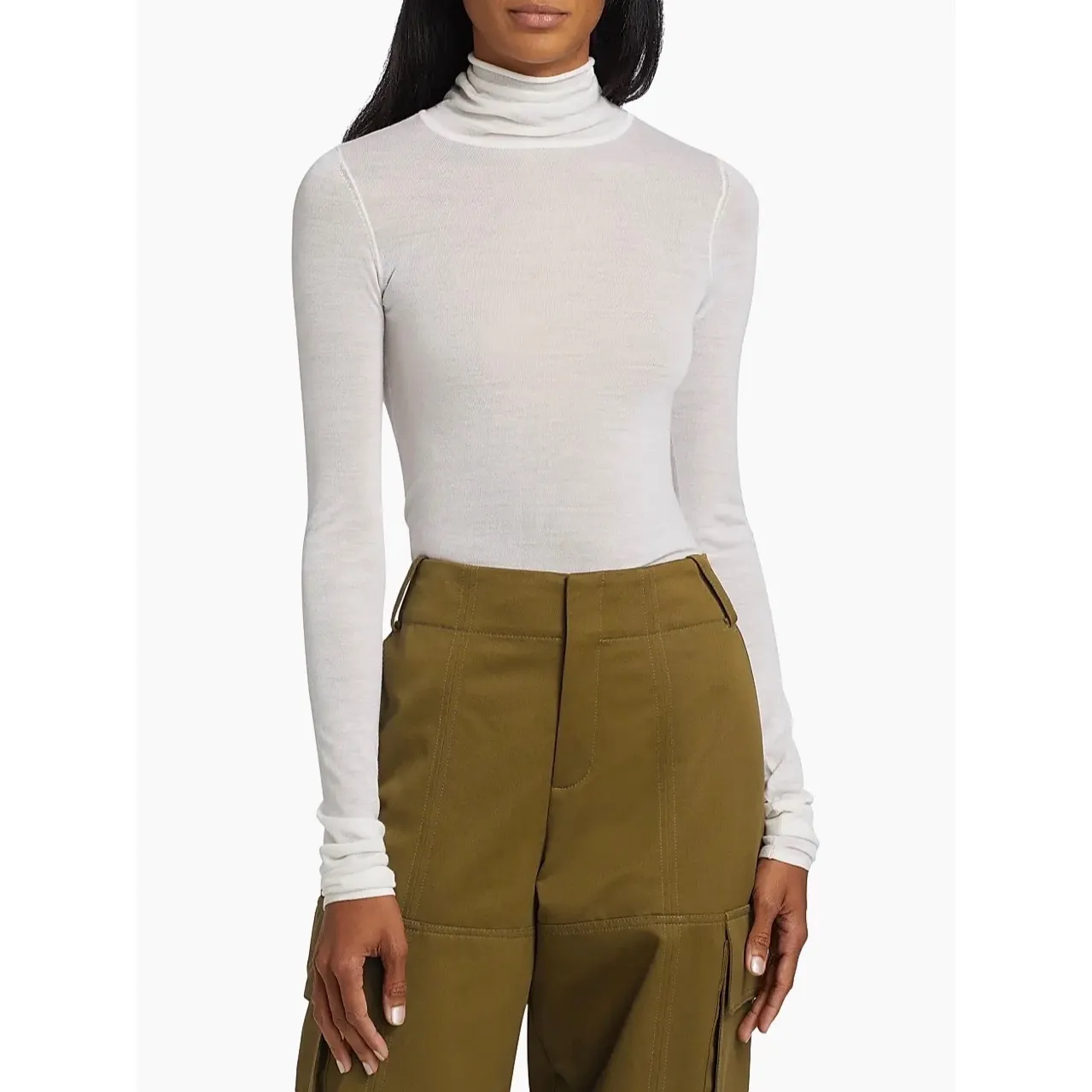 New! A.L.C.
Jo Cotton-Blend Turtleneck‎ Top Sz XL $295 - Image 6