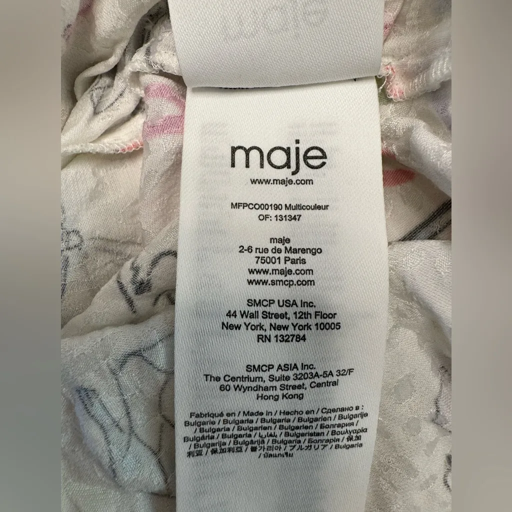 Maje Icake Printed Lace Collar Romper size 36 4 US - Image 6