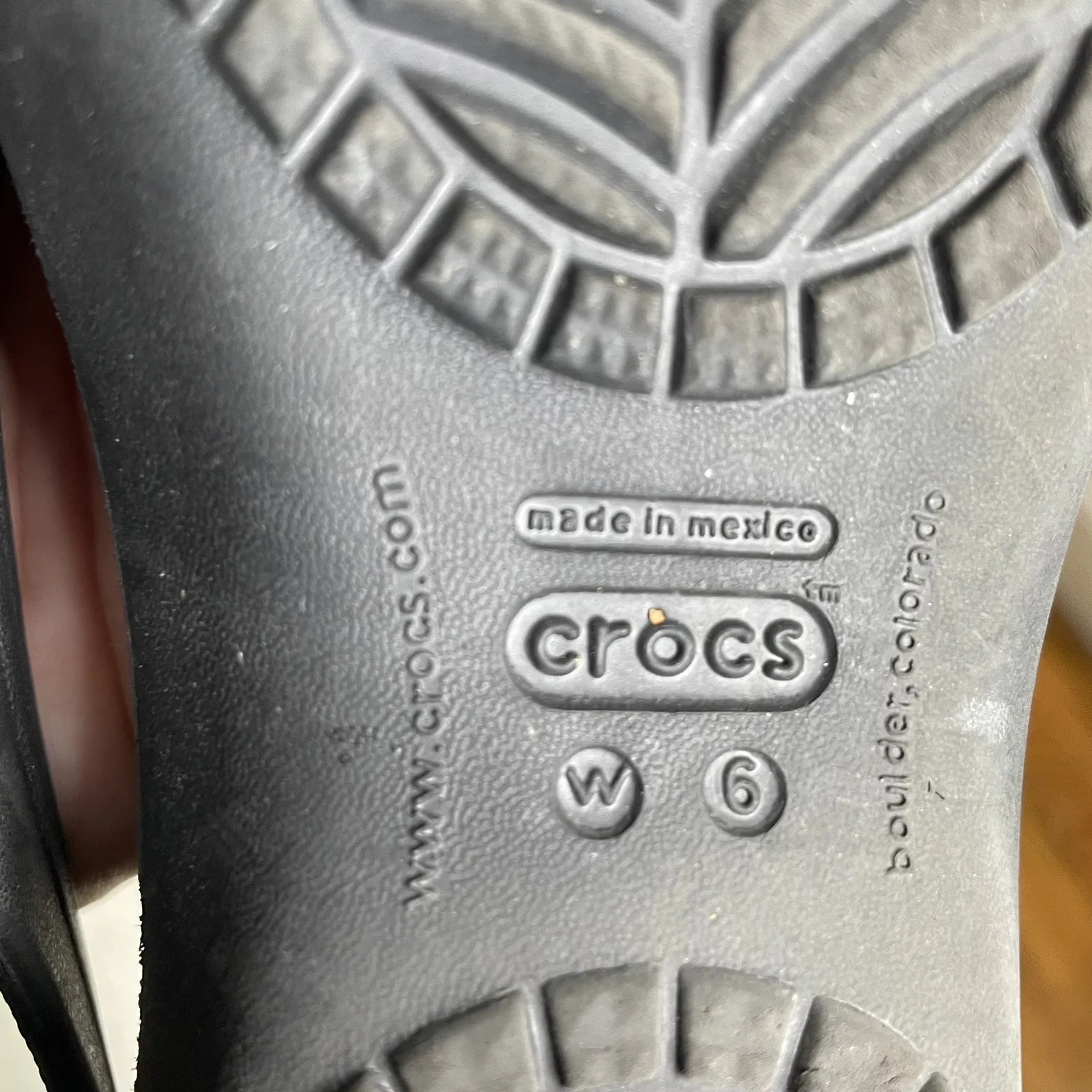 Crocs Kadee Women's Size 6 Black Rubber Ballet Flats Slip On Comfort Shoes - Image 5