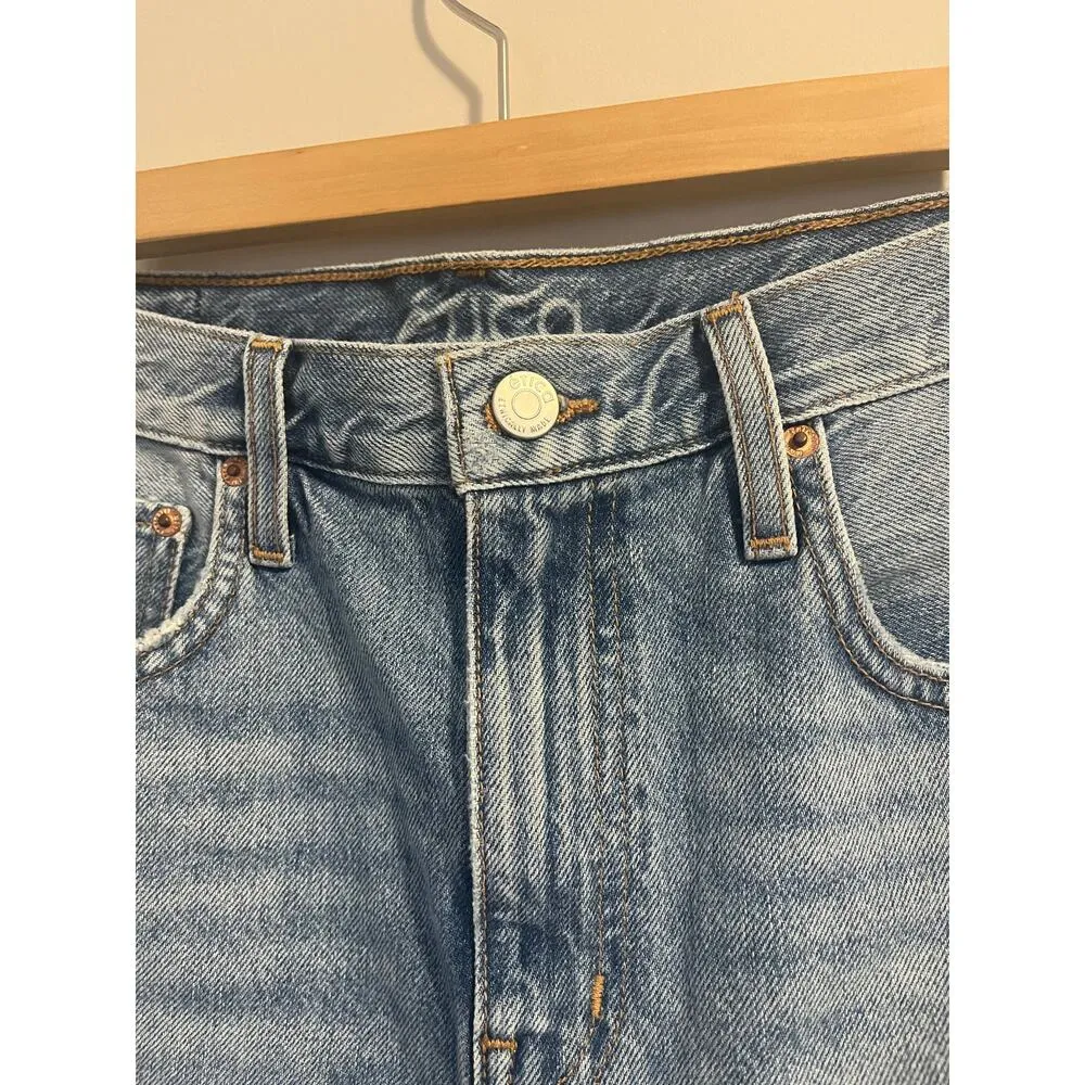 ÉTICA Skylar Cut Off Shorts Women's sz. 26 Blue Organic Cotton Vacation Beachy - Image 5