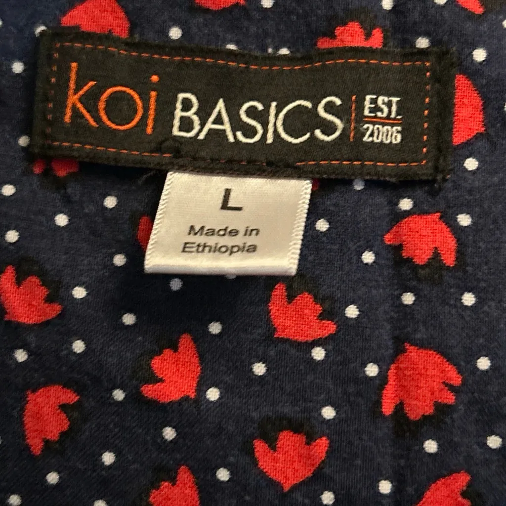 Women's Koi Basics Scrub Top Size L Gray Size L - Image 4