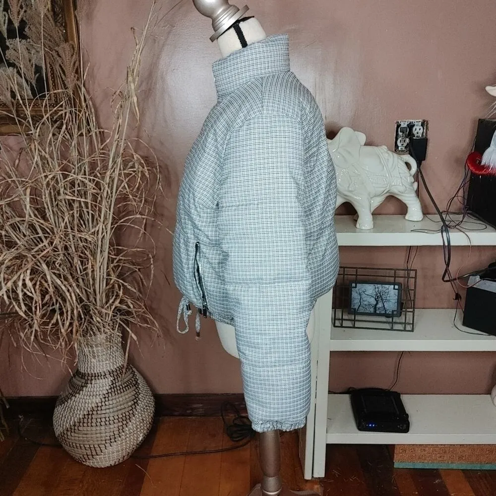 American Eagle Outfitters AEO AE Size Medium M Puffer Cropped Coat Reversible - Image 13