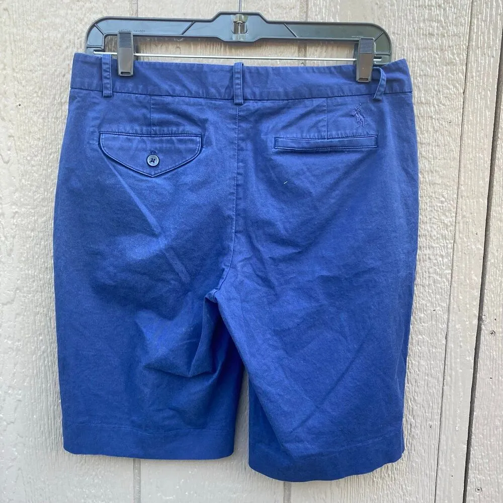 Ralph Lauren gold classic golf fit blue shorts  women’s size 8 - Image 2
