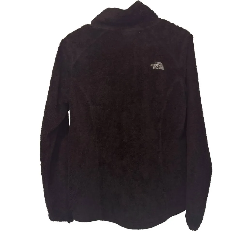 The North Face Women's Fleece Full Zipper Jacket Black Soft Furry Size S/P - Image 3