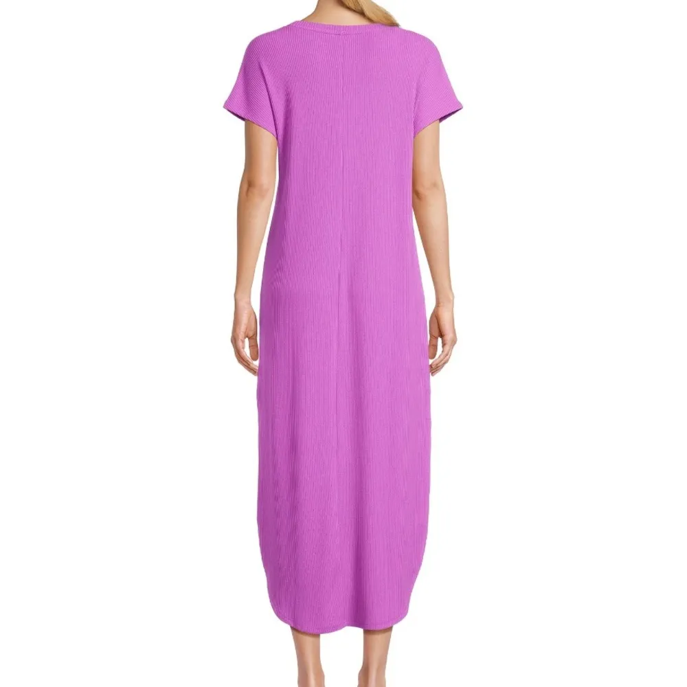 Time and Tru NEW Women's Rib Midi dress XXL Purple - Image 2