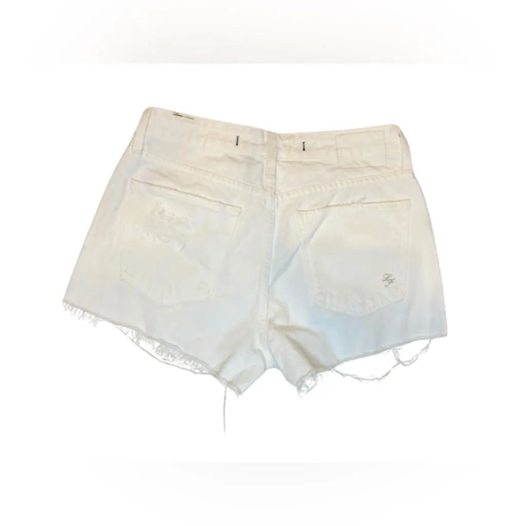 NWT Lovers + Friends Jack High Rise Cut Off Short White Geneva Denim Size 26 - Image 6