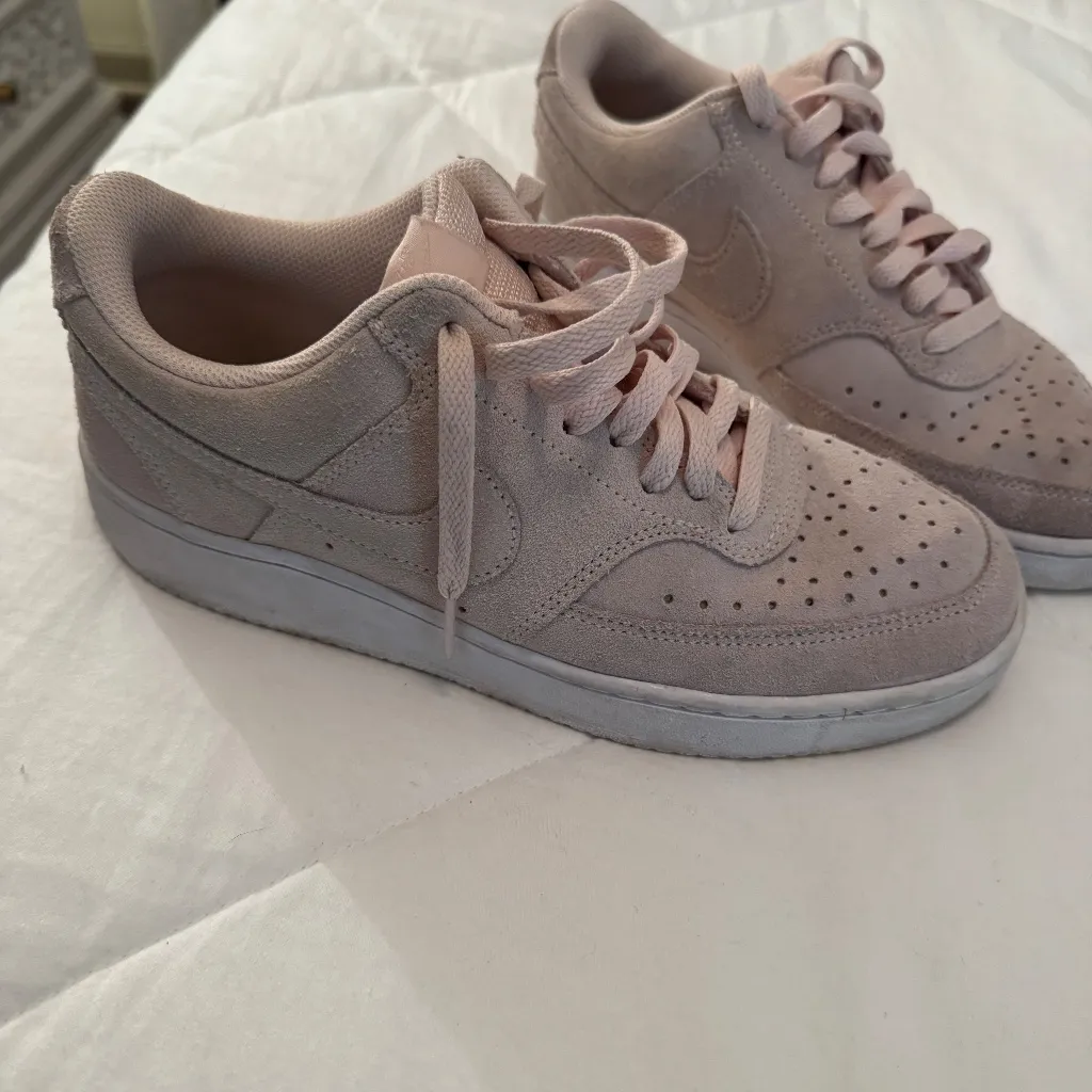 Nike Court Vision Low Womens Orange Pink Pearl White Sneakers Shoes - Image 2