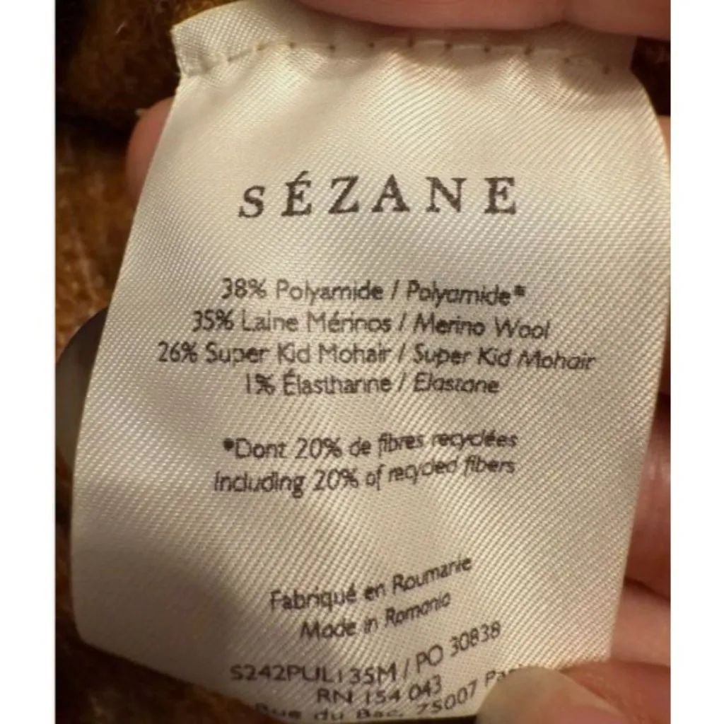 sezane trudy jumper sweater brown szS bust37in - Image 4