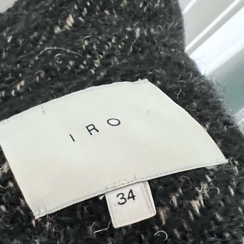 IRO Black Textured Pea Coat - Image 5