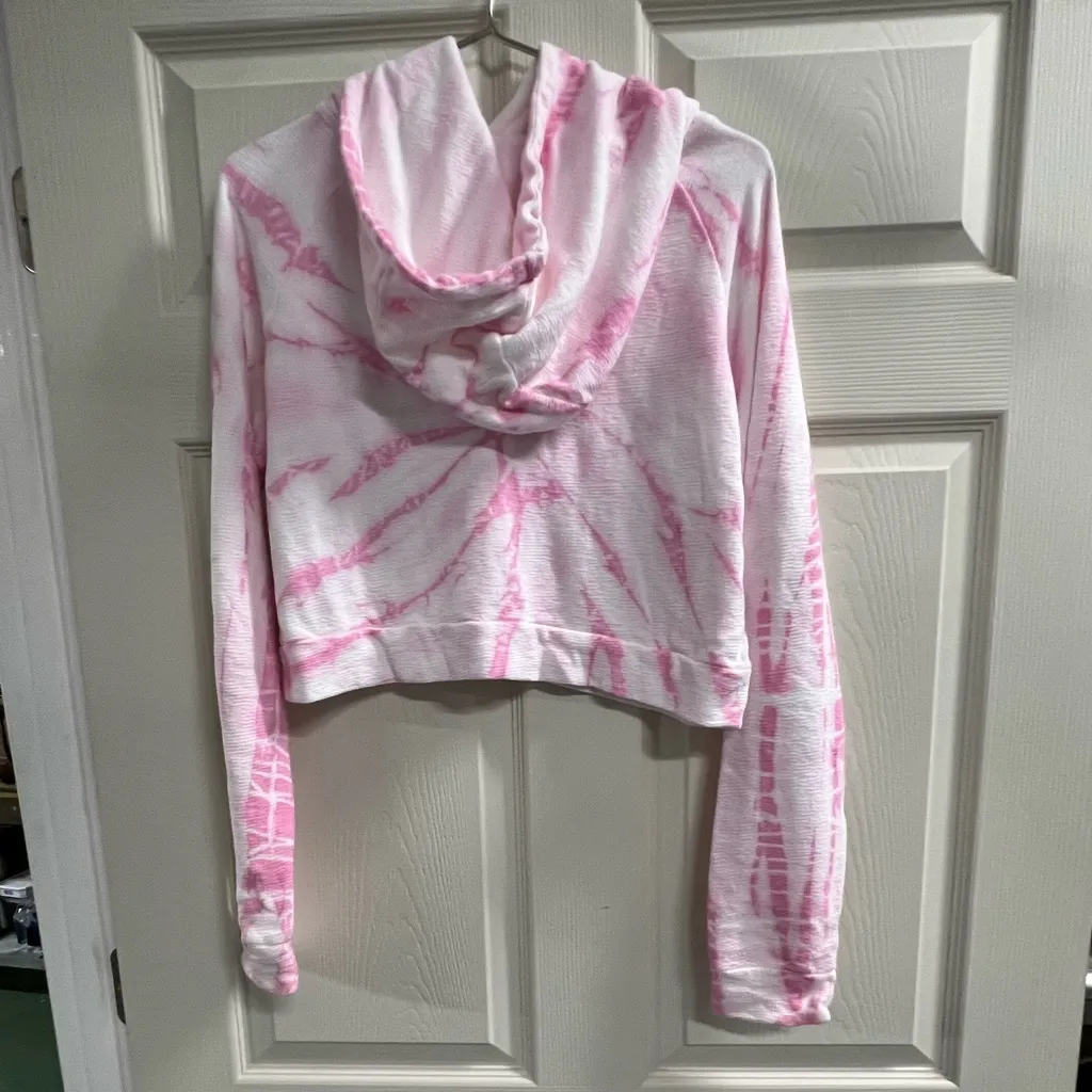 Mono B Cropped Tie Dye Hoodie Sweatshirt - Image 2