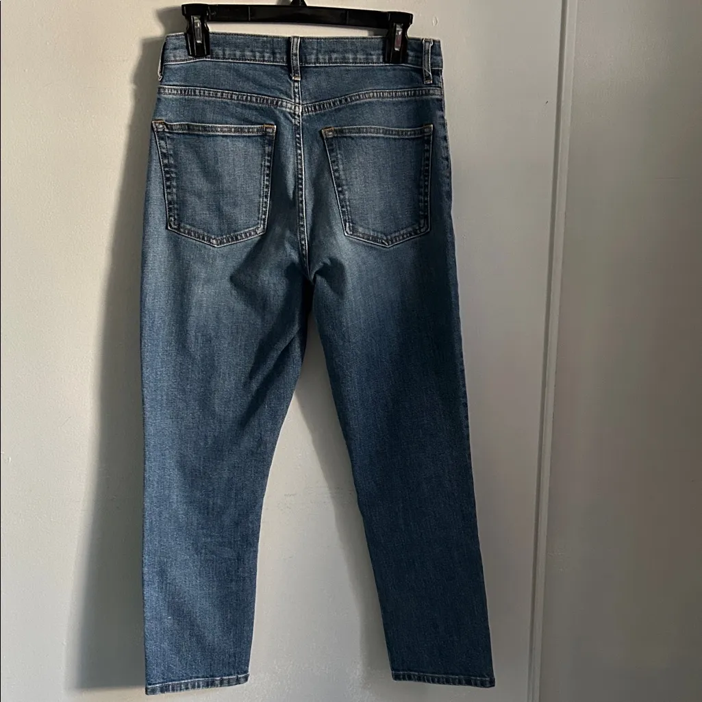 Everlane Women's Blue Crop Ankle Cotton Blend Denim Stretch Every Day Jeans - Image 6