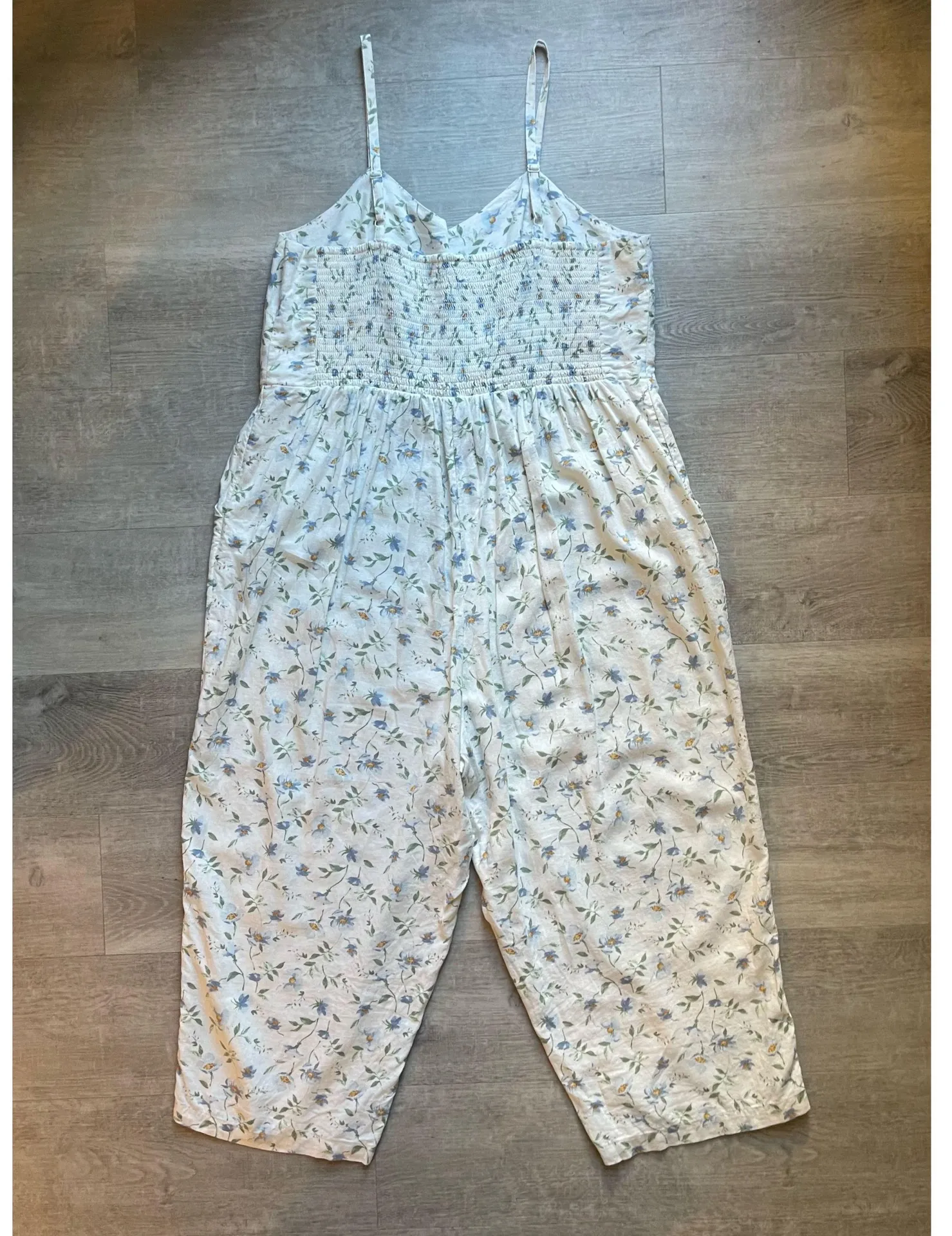 Floral Sleeveless Linen Viscose Blend Jumpsuit Size XXL - Image 9