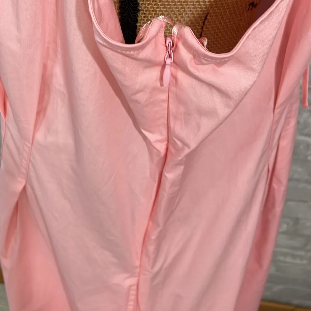 Banana Republic Pink Pleat Front Cotton MIDI Dress - Image 2