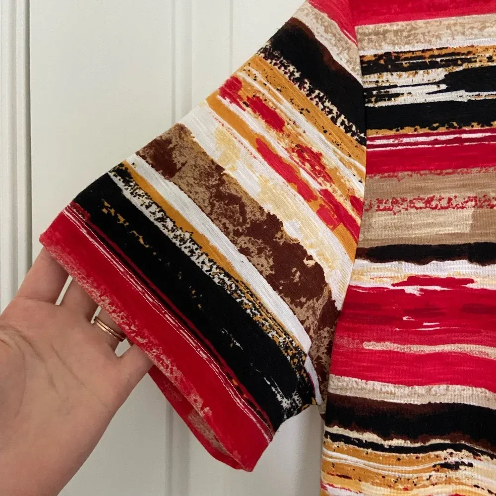 EUC | Alfred Dunner women’s multicolored‎ beaded blouse — medium - Image 2