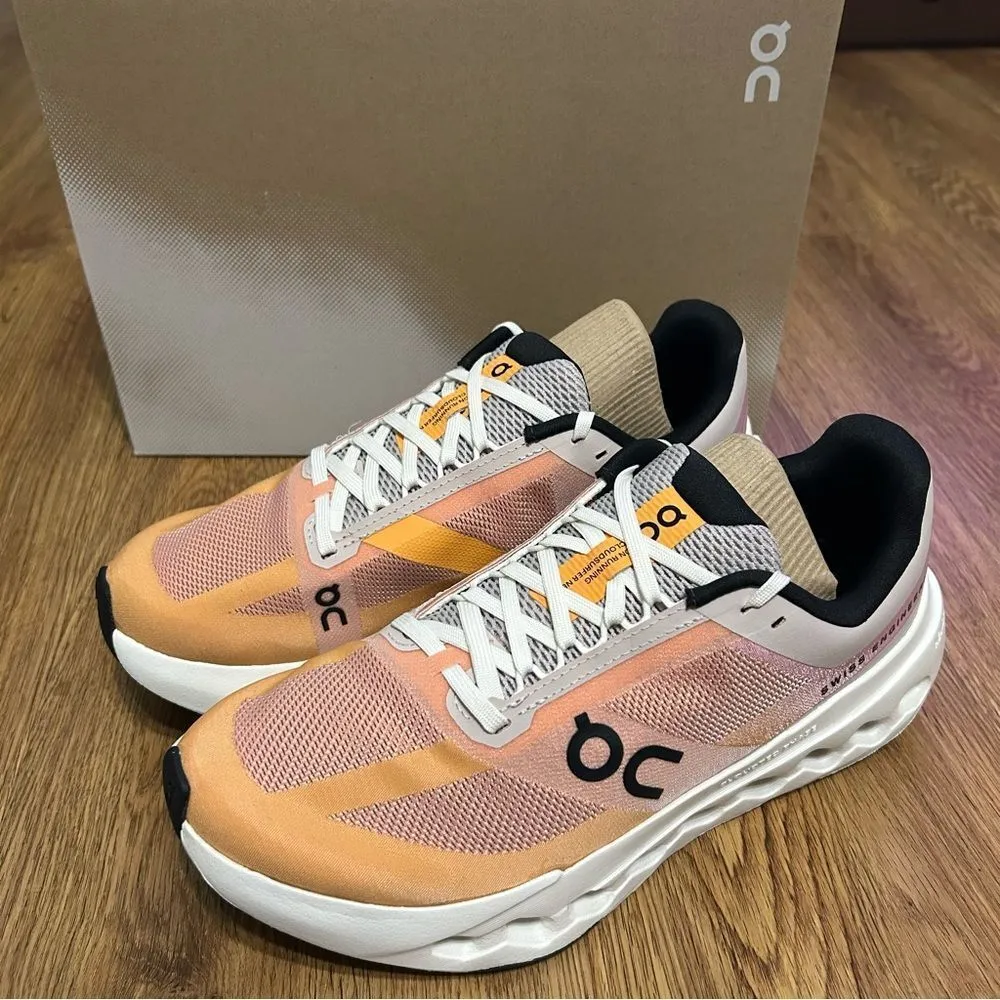 ON CLOUDSURFER Next Tangerine Ivory running lace up shoes sneakers women’s 7 new Orange - Image 2