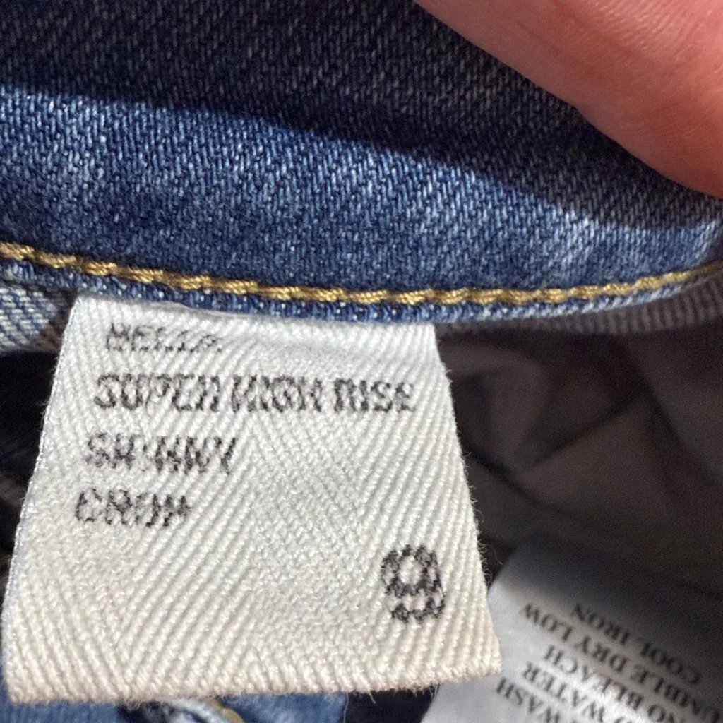 Eunina  High Rise Distressed Crop Blue Jeans - Image 9