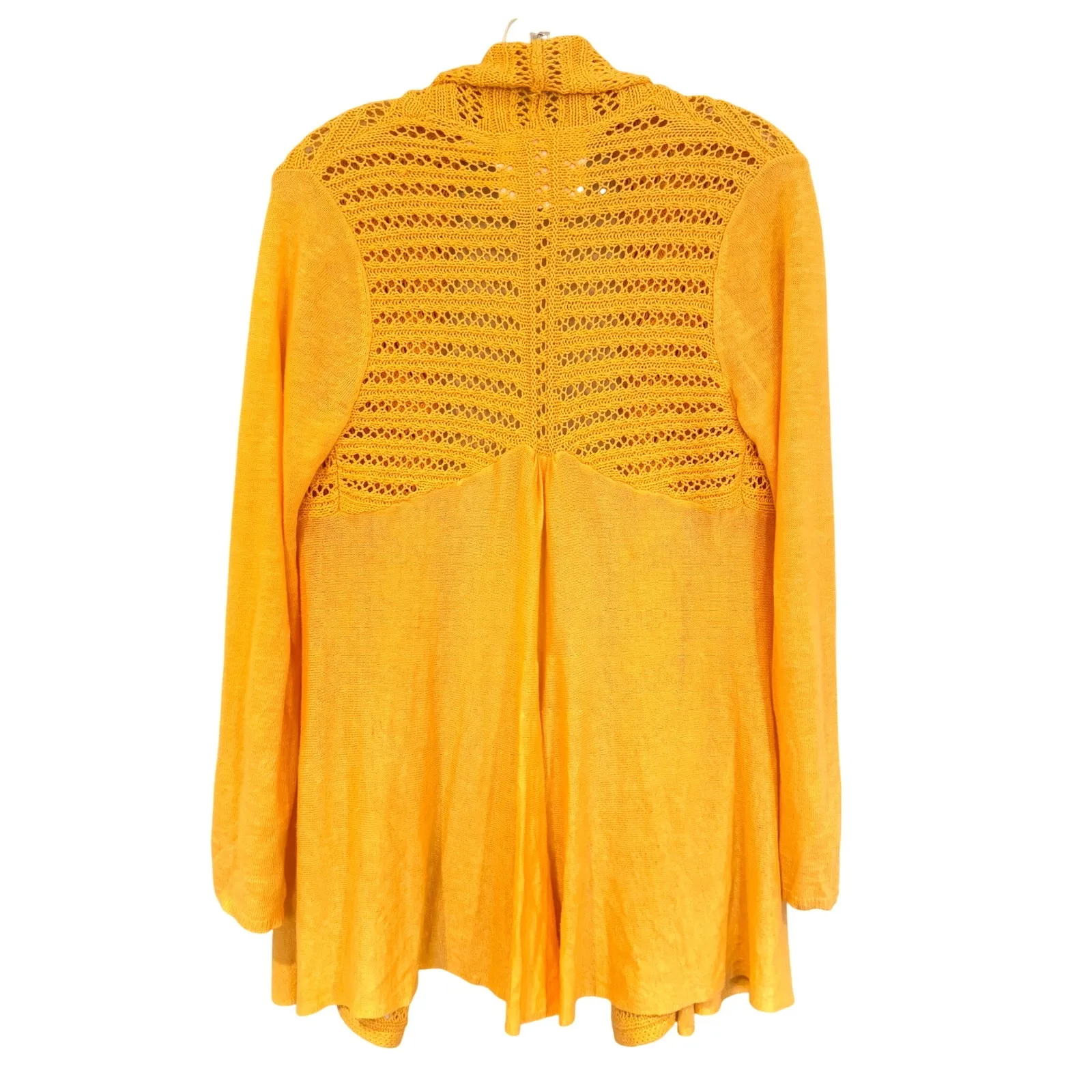 Angel Of The North Anthropologie Visionary Cardigan Women's Small Yellow Crochet - Image 7