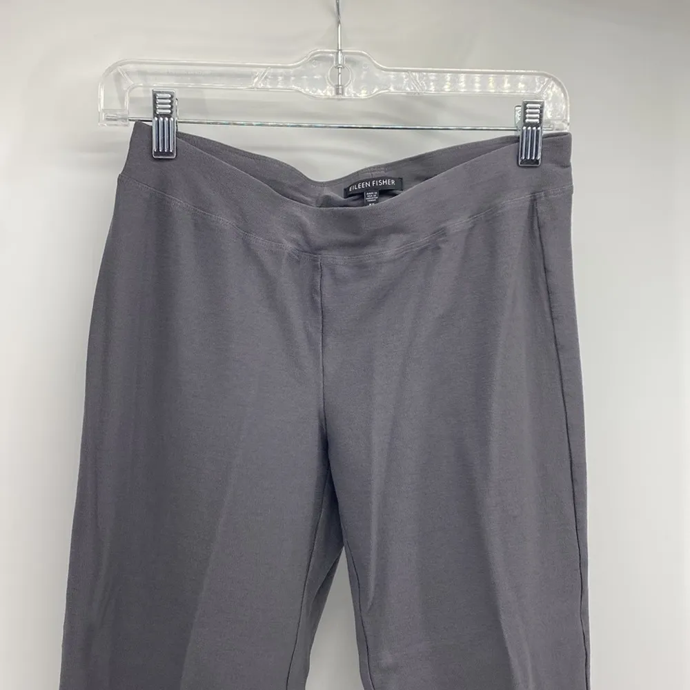 Eileen Fisher WASHABLE STRETCH CREPE PANT SLIM FIT, ANKLE LENGTH graphite - Image 4