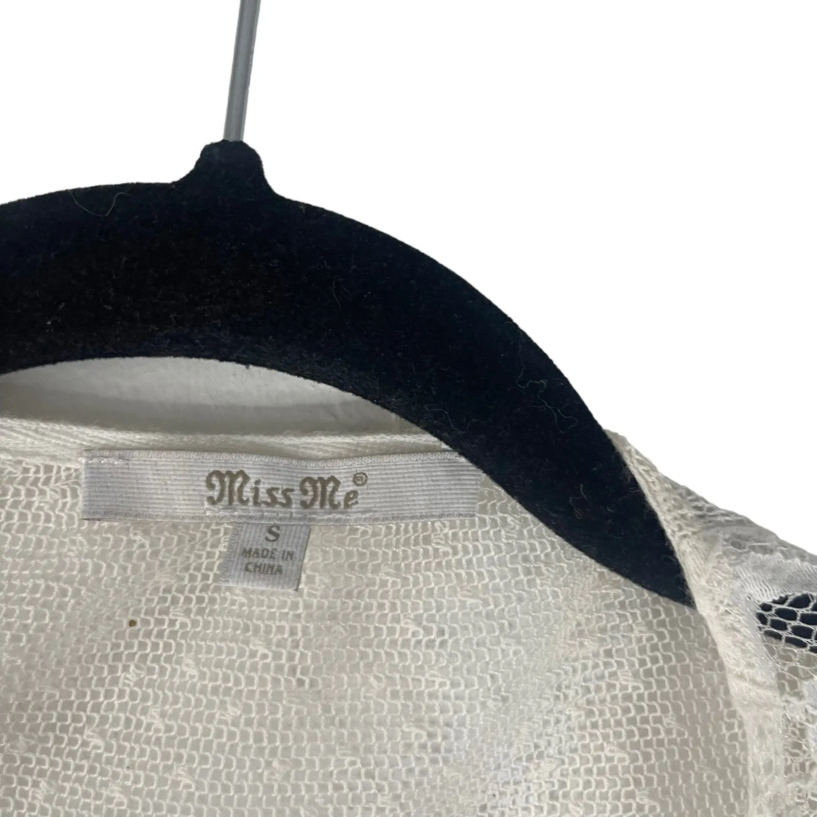 Miss Me Y2k Women's Size Small White‎ Cottage Western Kimono Sweater - Image 5