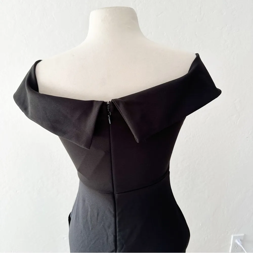 Lulus Black Aveline Black Off the Shoulder Maxi Dress NWT | Small - Image 10