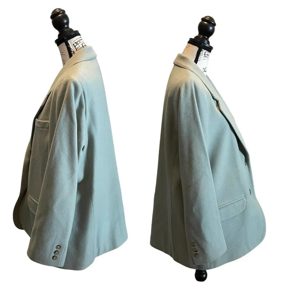 Eddie Bauer Wool Suit Blazer Jacket Sage Green Size Large NWT Office Workwear - Image 3