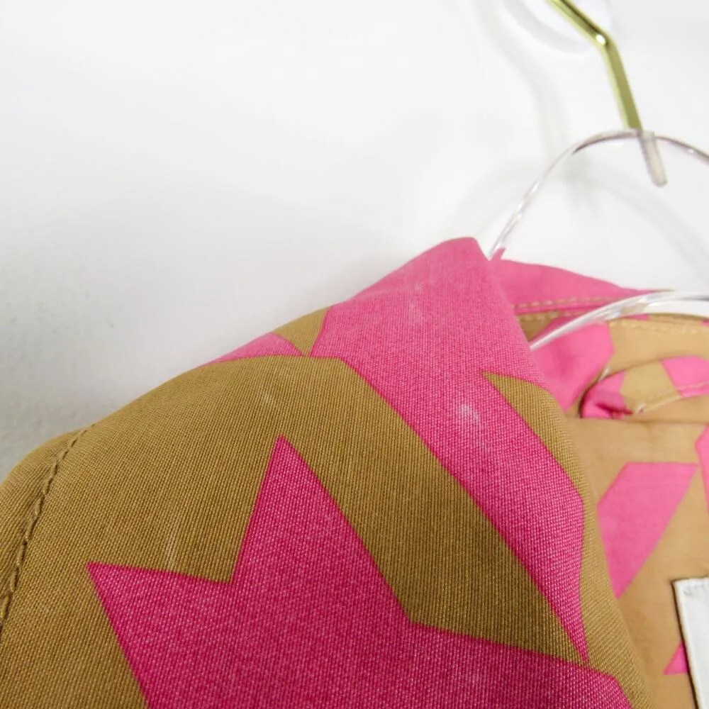 Isaac Mizrahi Pink Plaid Houndstooth Trenchcoat Jacket Coat Large Barbiecore - Image 8