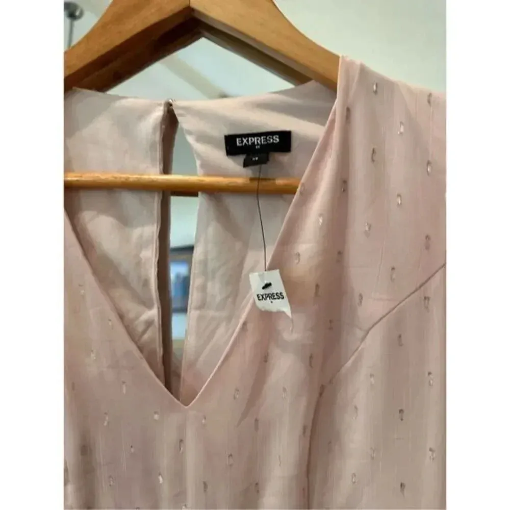 Express Pink Metallic‎ Clip Dot Mini Dress XS - Image 3