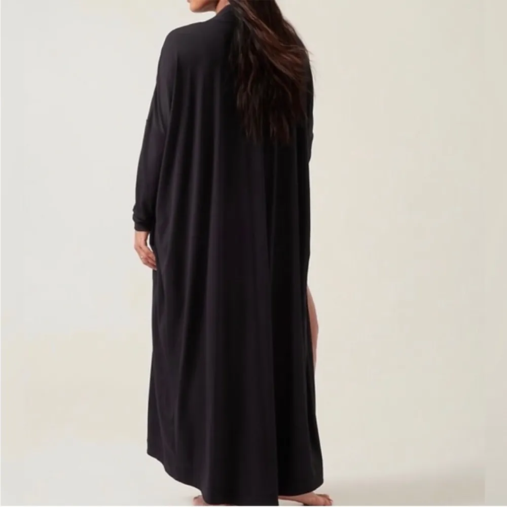 Athleta Modal Long Length Wine Shade Robe Size Small/Medium - Image 13